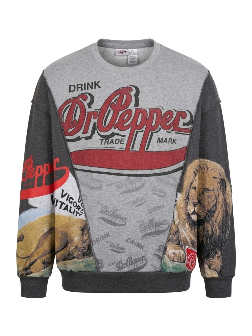 Graphic Crewneck Sweater for Men - Grey Multi